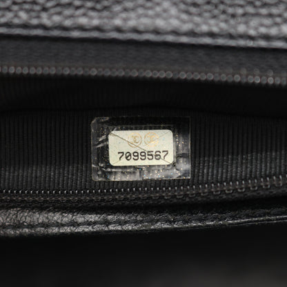 マトラッセ ハンドバッグ キャビアスキン ブラック ゴールド金具 シャネル バッグ CHANEL