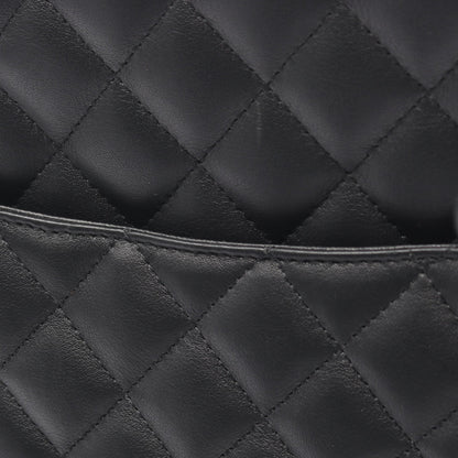 カンボンライン ラージ ショルダーバッグ トートバッグ レザー エナメルレザー ブラック シルバー金具 シャネル バッグ CHANEL