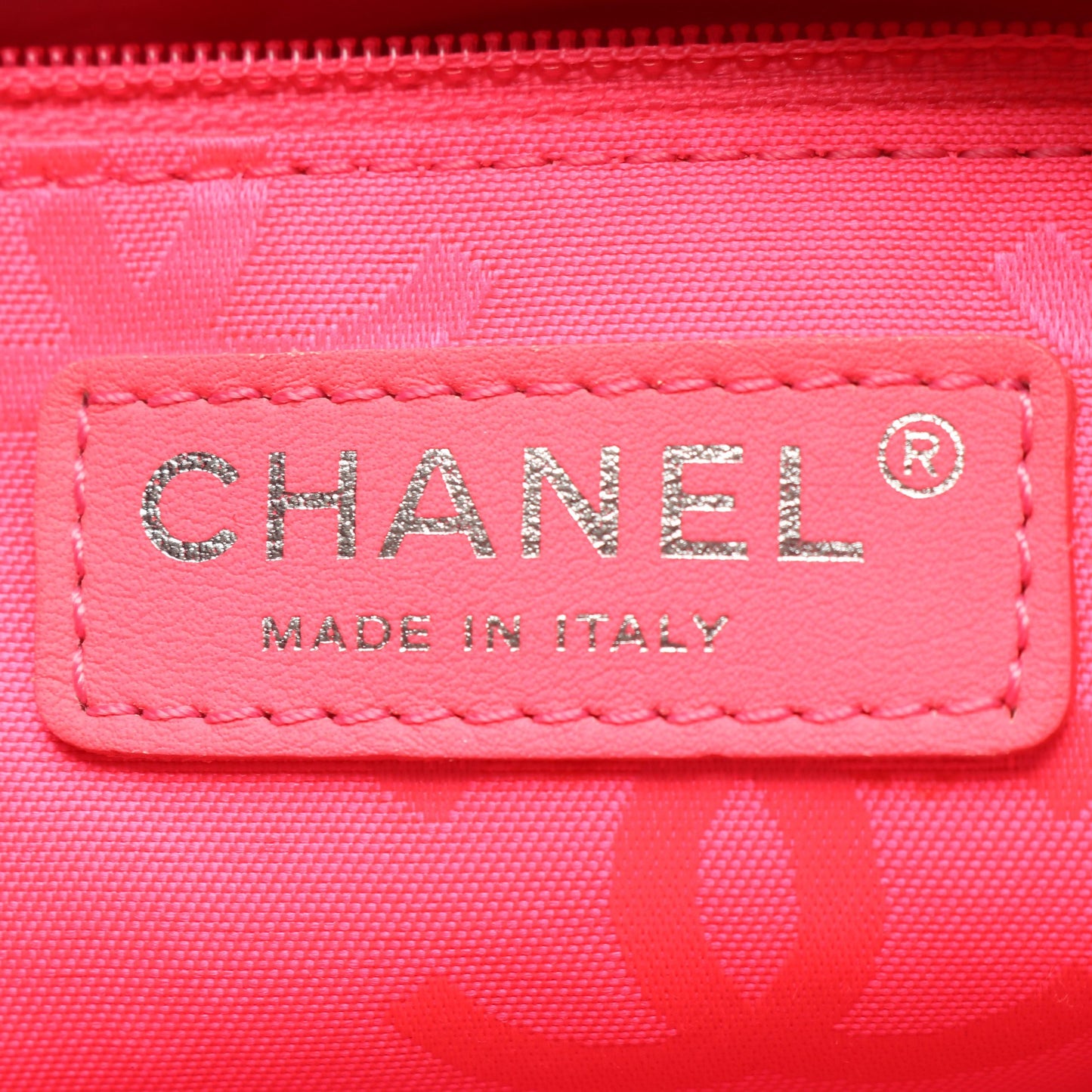 カンボンライン ラージ ショルダーバッグ トートバッグ レザー エナメルレザー ブラック シルバー金具 シャネル バッグ CHANEL