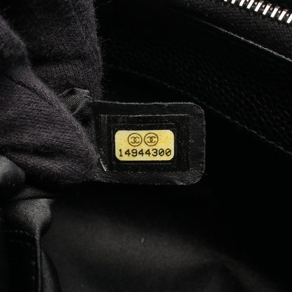 マトラッセ グランドショッピング GST チェーンショルダーバッグ チェーントートバッグ キャビアスキン ブラック シルバー金具 シャネル バッグ CHANEL