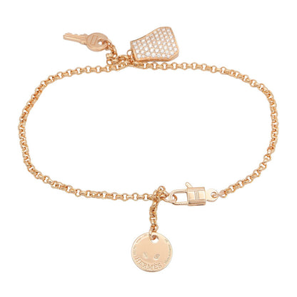 ケリークロシェットスモールブレスレット PM ブレスレット K18PG ダイヤモンド クリア ピンクゴールド エルメス アクセサリー HERMES