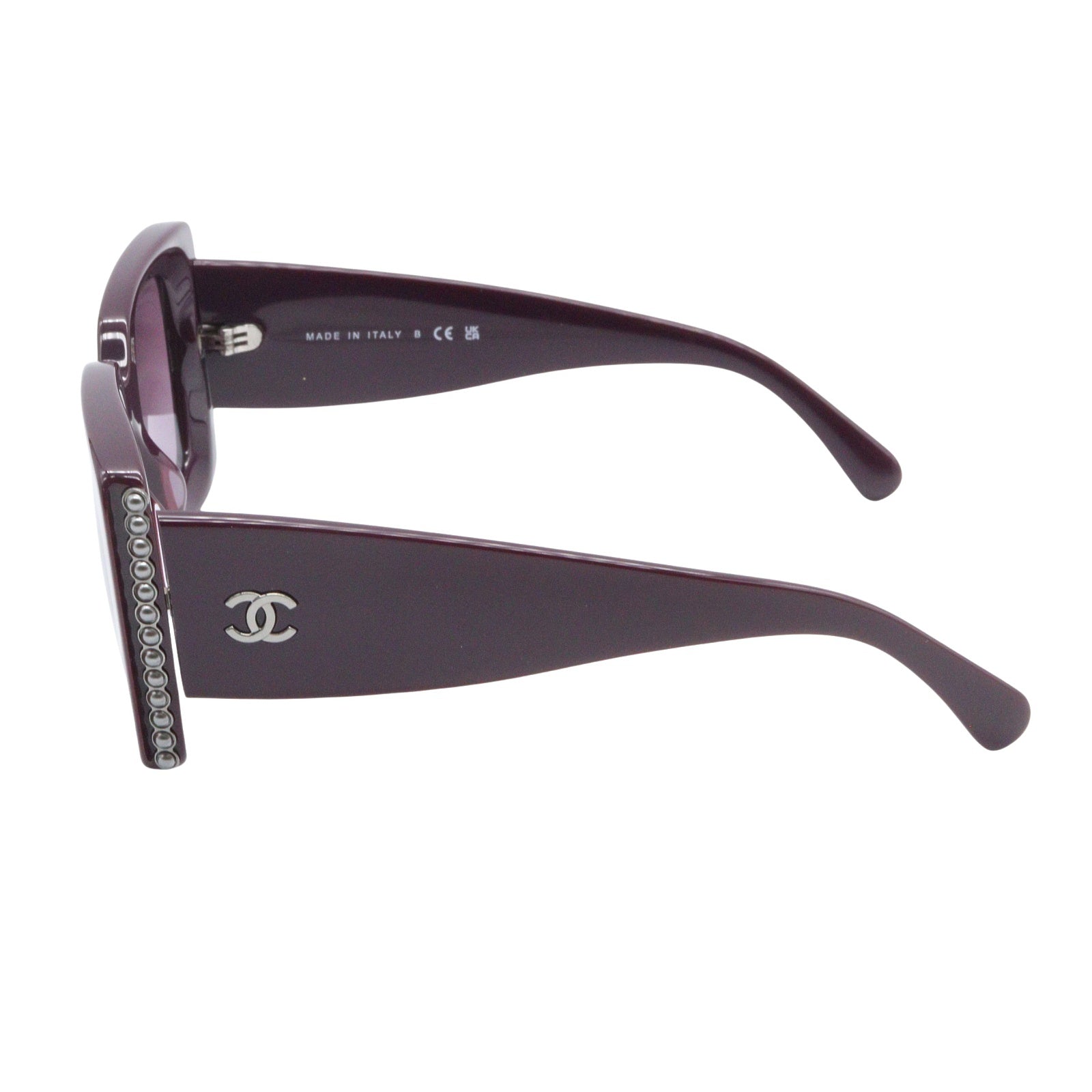 CHANEL シャネル ロゴテンプル サングラス パープルグラデ d93 CHANEL シャネル ロゴテンプル サングラス パープルグラデ d93