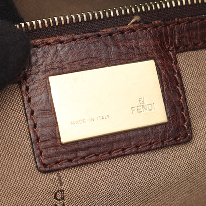 ズッキーノ ハンドバッグ トートバッグ キャンバス レザー ベージュ ダークブラウン フェンディ バッグ FENDI