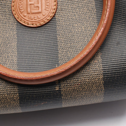 ペカン ハンドバッグ ミニボストンバッグ PVC レザー ブラック ベージュ ブラウン フェンディ バッグ FENDI