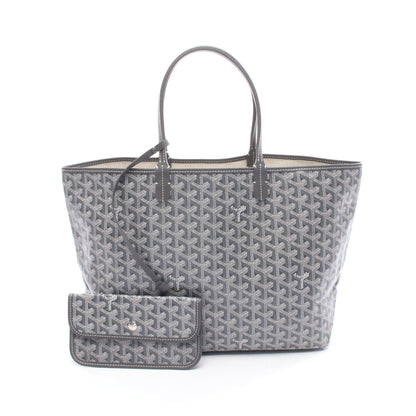 サンルイPM ハンドバッグ トートバッグ コーティングキャンバス レザー グレー ホワイト ゴヤール バッグ GOYARD