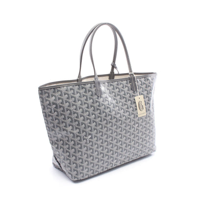 サンルイPM ハンドバッグ トートバッグ コーティングキャンバス レザー グレー ホワイト ゴヤール バッグ GOYARD