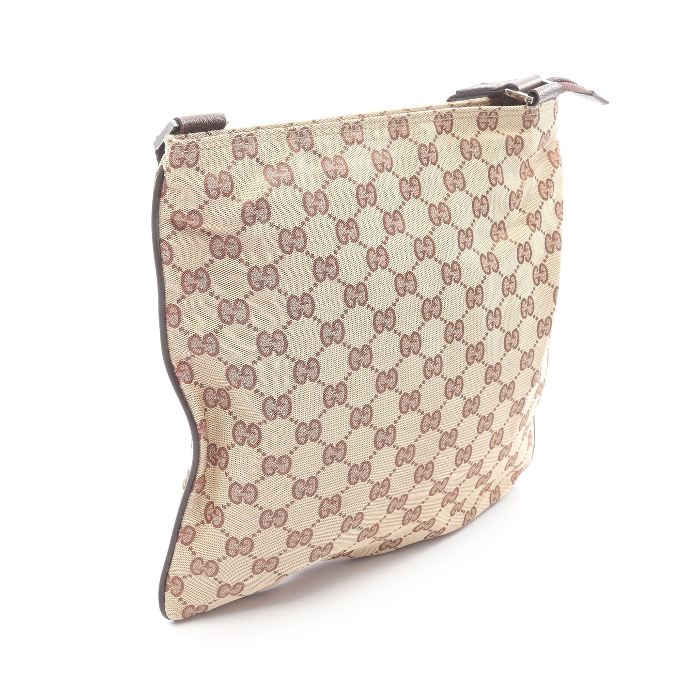 GG柄 ショルダーバッグ ナイロンキャンバス レザー ベージュ ダークブラウン グッチ バッグ GUCCI
