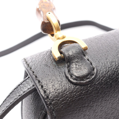 バンブー ハンドバッグ レザー ブラック 2WAY グッチ バッグ GUCCI