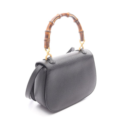 バンブー ハンドバッグ レザー ブラック 2WAY グッチ バッグ GUCCI