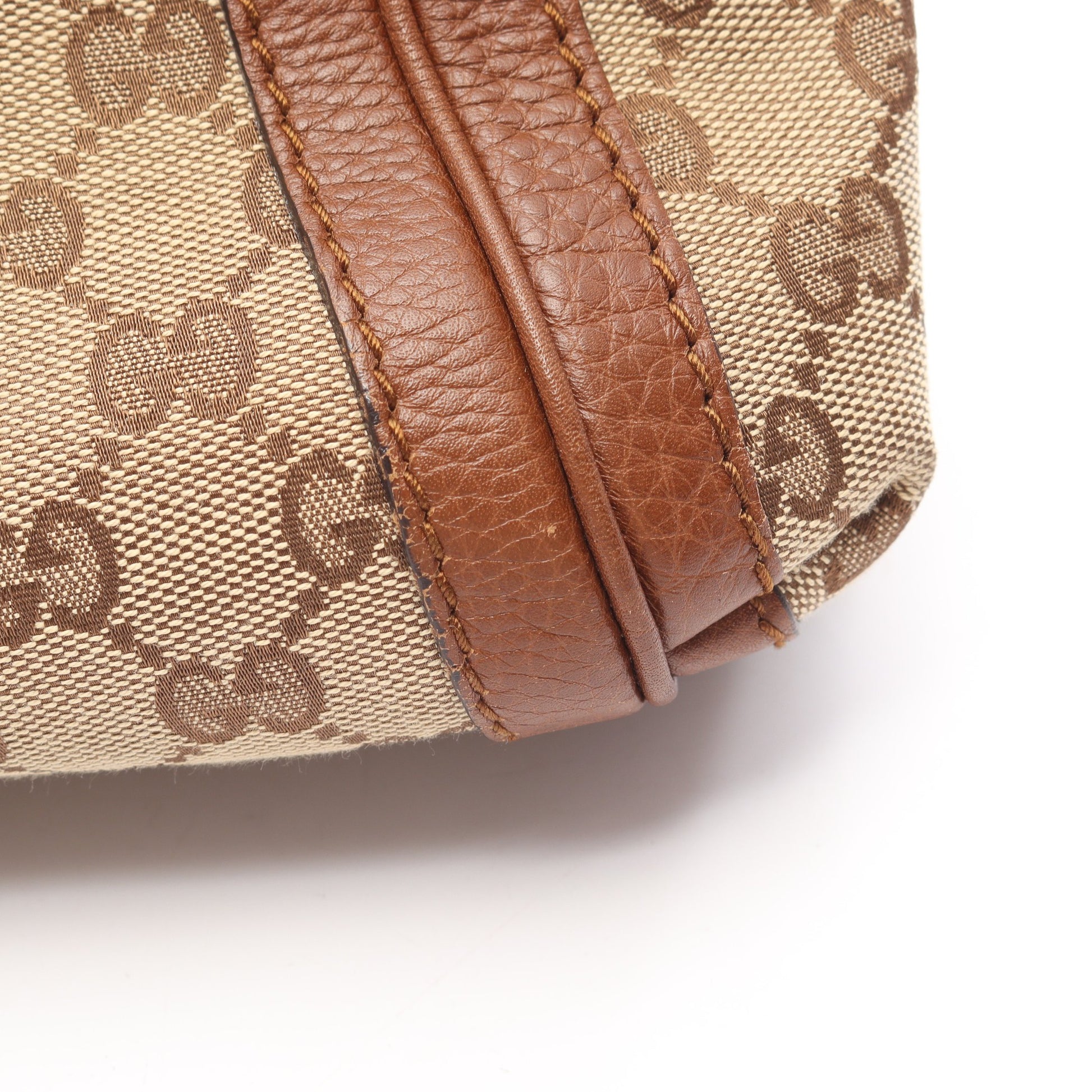 ベラ バンブー GGキャンバス ハンドバッグ トートバッグ キャンバス レザー ベージュ ブラウン 2WAY グッチ バッグ GUCCI