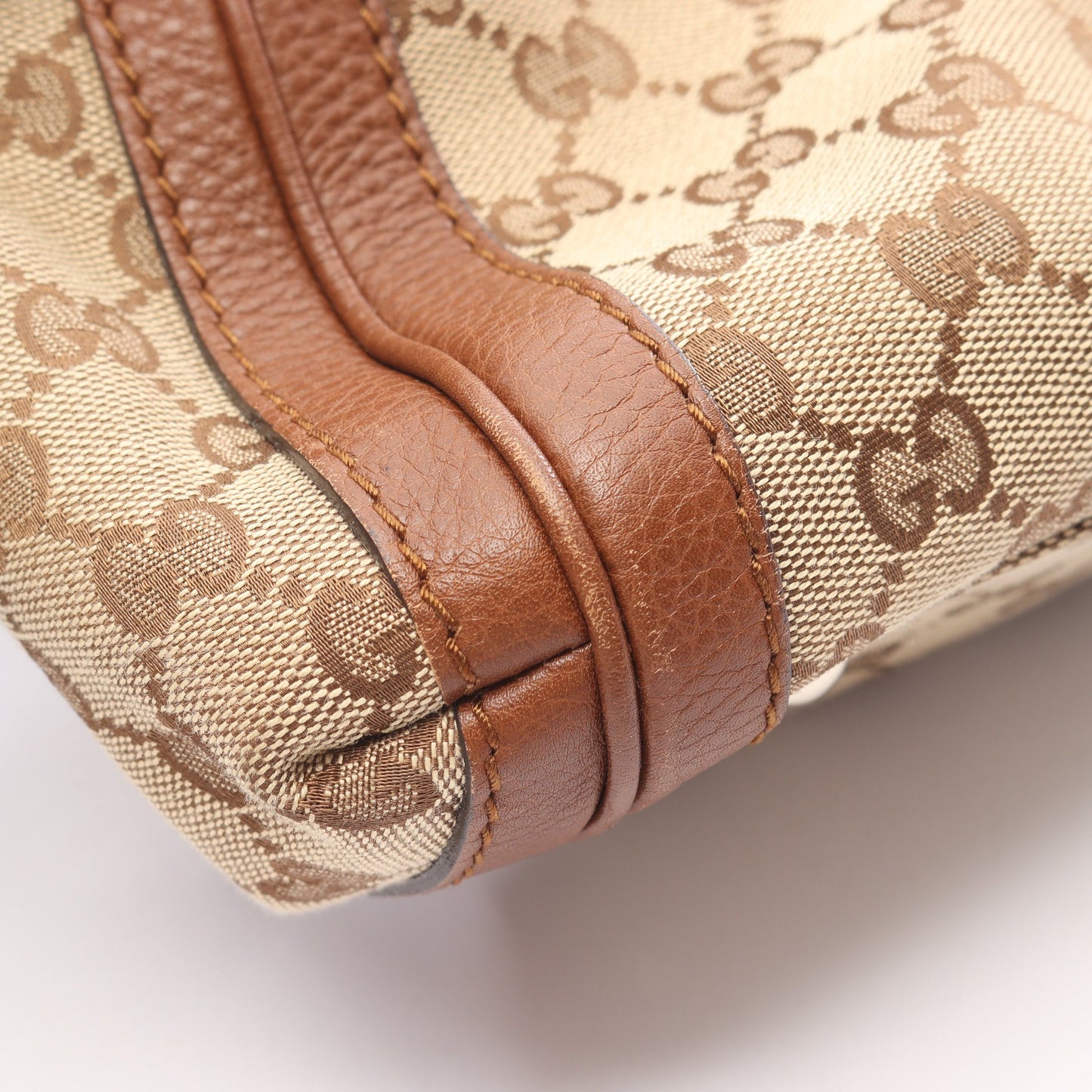 ベラ バンブー GGキャンバス ハンドバッグ トートバッグ キャンバス レザー ベージュ ブラウン 2WAY グッチ バッグ GUCCI