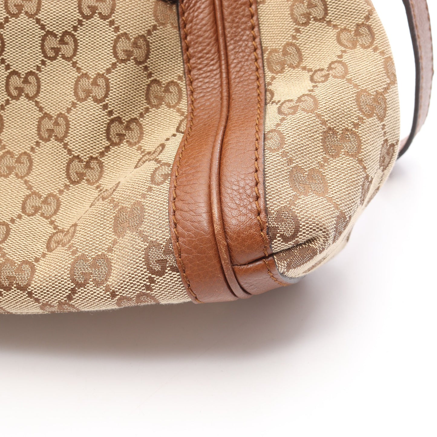 ベラ バンブー GGキャンバス ハンドバッグ トートバッグ キャンバス レザー ベージュ ブラウン 2WAY グッチ バッグ GUCCI
