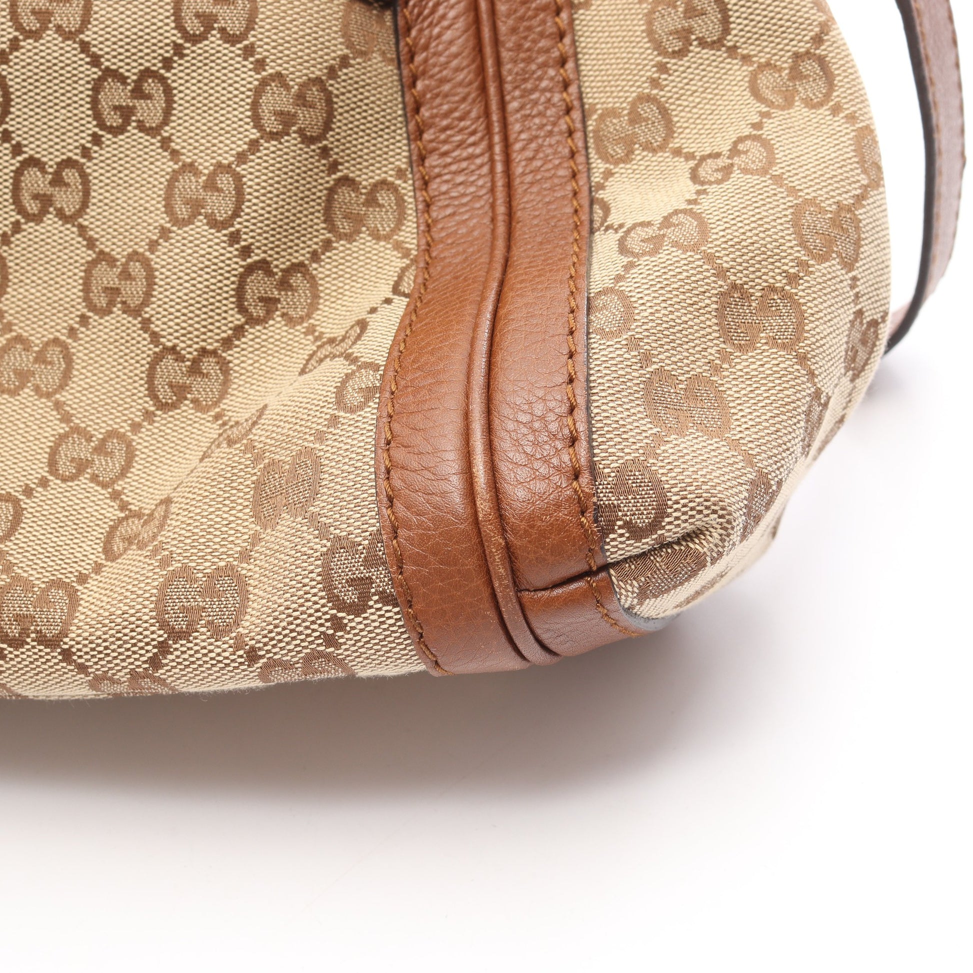 ベラ バンブー GGキャンバス ハンドバッグ トートバッグ キャンバス レザー ベージュ ブラウン 2WAY グッチ バッグ GUCCI