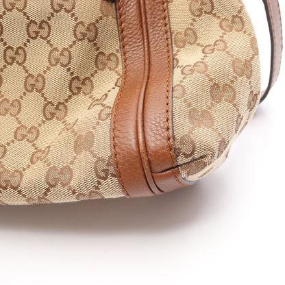 ベラ バンブー GGキャンバス ハンドバッグ トートバッグ キャンバス レザー ベージュ ブラウン 2WAY グッチ バッグ GUCCI