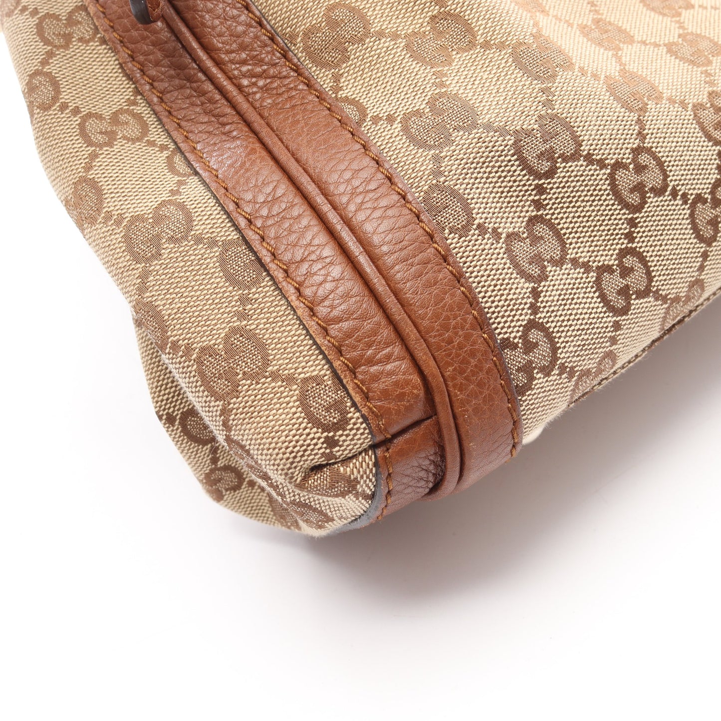 ベラ バンブー GGキャンバス ハンドバッグ トートバッグ キャンバス レザー ベージュ ブラウン 2WAY グッチ バッグ GUCCI