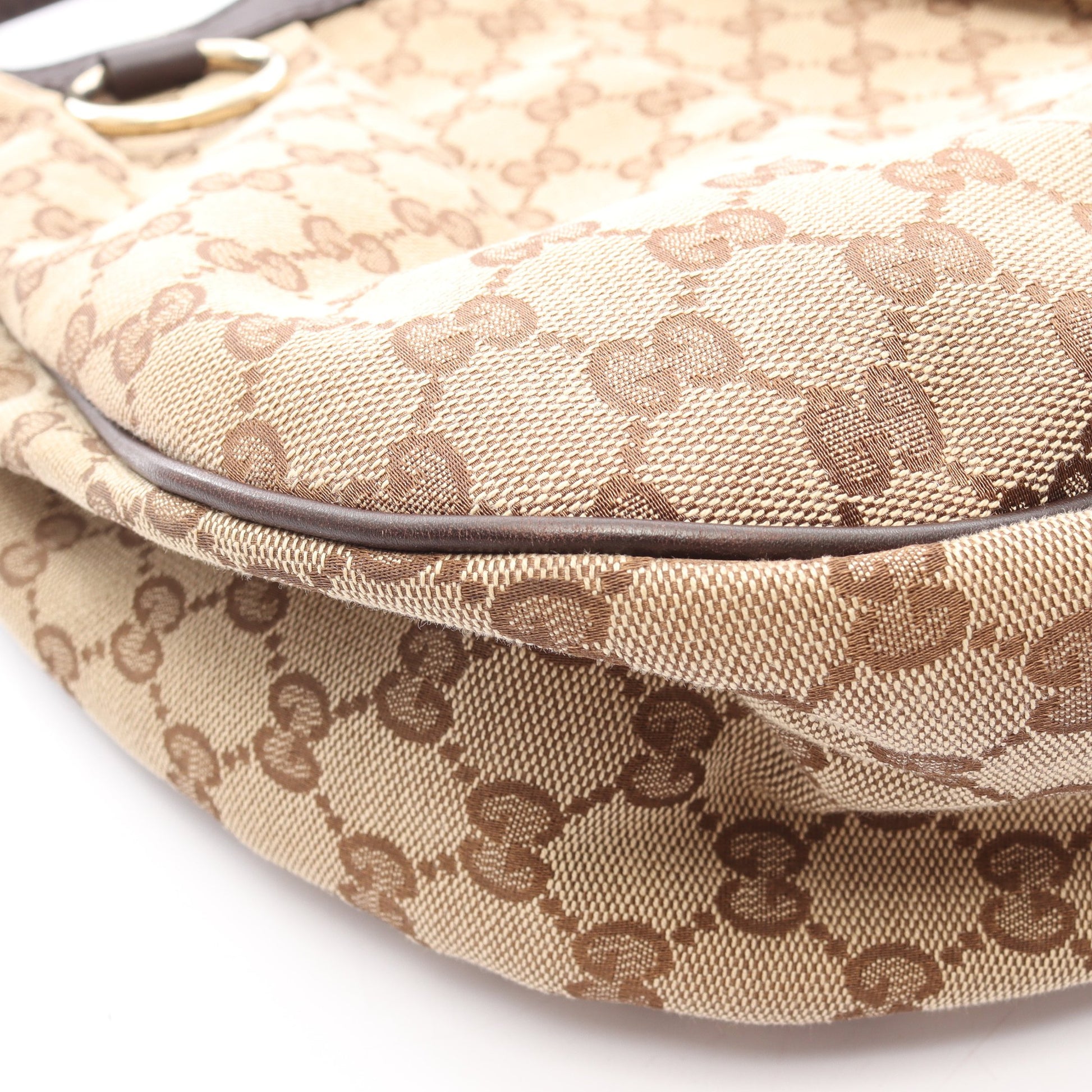 スーキー GGキャンバス ワンショルダーバッグ キャンバス レザー ベージュ ダークブラウン グッチ バッグ GUCCI