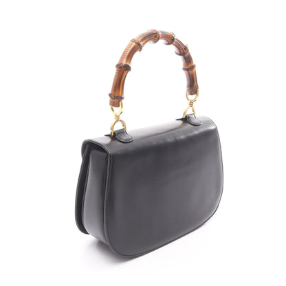 バンブー ハンドバッグ レザー ブラック 2WAY グッチ バッグ GUCCI