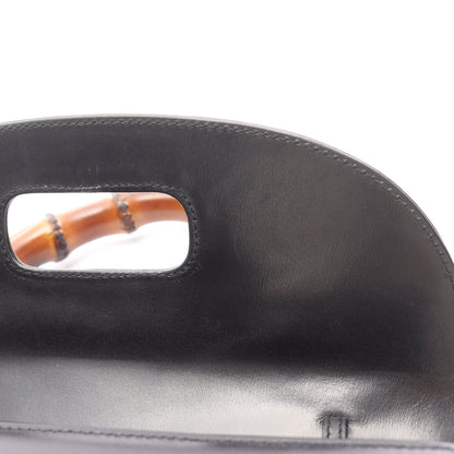 バンブー ハンドバッグ レザー ブラック 2WAY グッチ バッグ GUCCI