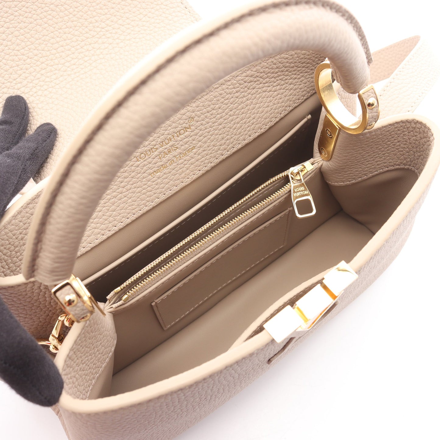 カプシーヌBB ガレ ハンドバッグ トリヨンレザー グレーベージュ 2WAY ルイヴィトン バッグ LOUIS VUITTON