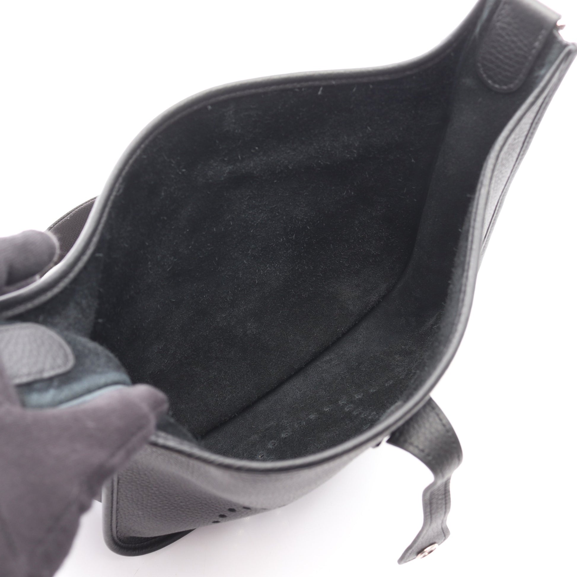 エヴリン 3 トロワ PM ショルダーバッグ トリヨンクレマンス ブラック シルバー金具 U刻印 エルメス バッグ HERMES