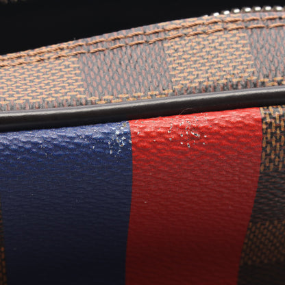 アマゾン ダミエサバンナ ショルダーバッグ シマウマ PVC レザー ブラウン ブラック マルチカラー ルイヴィトン バッグ LOUIS VUITTON