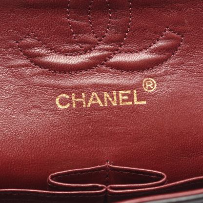 マトラッセ Wフラップ Wチェーンショルダーバッグ ラムスキン ブラック ゴールド金具 シャネル バッグ CHANEL