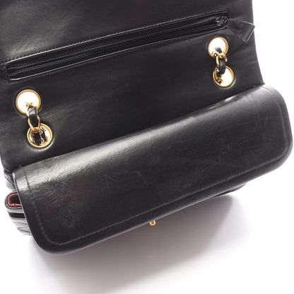 マトラッセ Wフラップ Wチェーンショルダーバッグ ラムスキン ブラック ゴールド金具 シャネル バッグ CHANEL