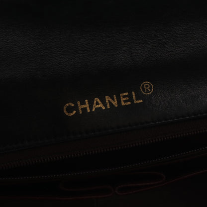 フルフラップ マトラッセ チェーンショルダーバッグ ラムスキン ブラック ゴールド金具 シャネル バッグ CHANEL