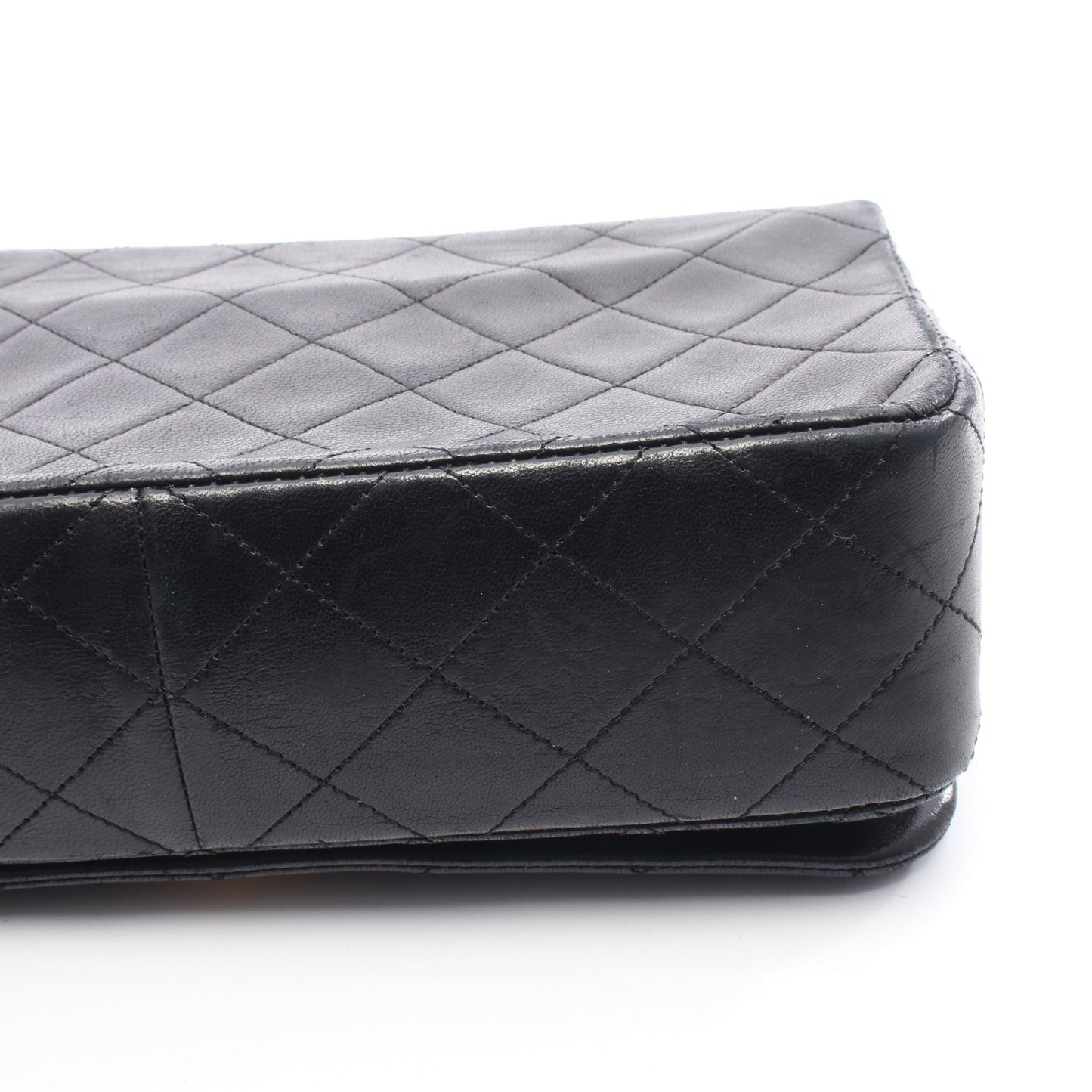 フルフラップ マトラッセ チェーンショルダーバッグ ラムスキン ブラック ゴールド金具 シャネル バッグ CHANEL