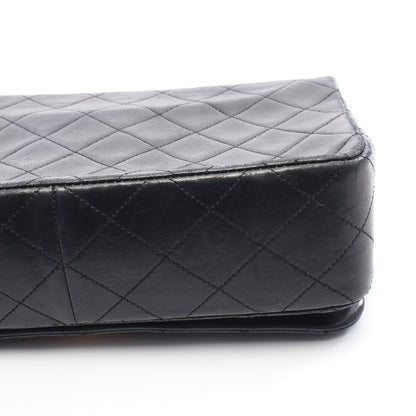 フルフラップ マトラッセ チェーンショルダーバッグ ラムスキン ブラック ゴールド金具 シャネル バッグ CHANEL