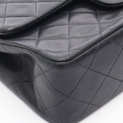 マトラッセ Wフラップ Wチェーンショルダーバッグ ラムスキン ブラック ゴールド金具 シャネル バッグ CHANEL