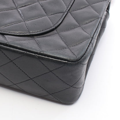 マトラッセ Wフラップ Wチェーンショルダーバッグ ラムスキン ブラック ゴールド金具 シャネル バッグ CHANEL