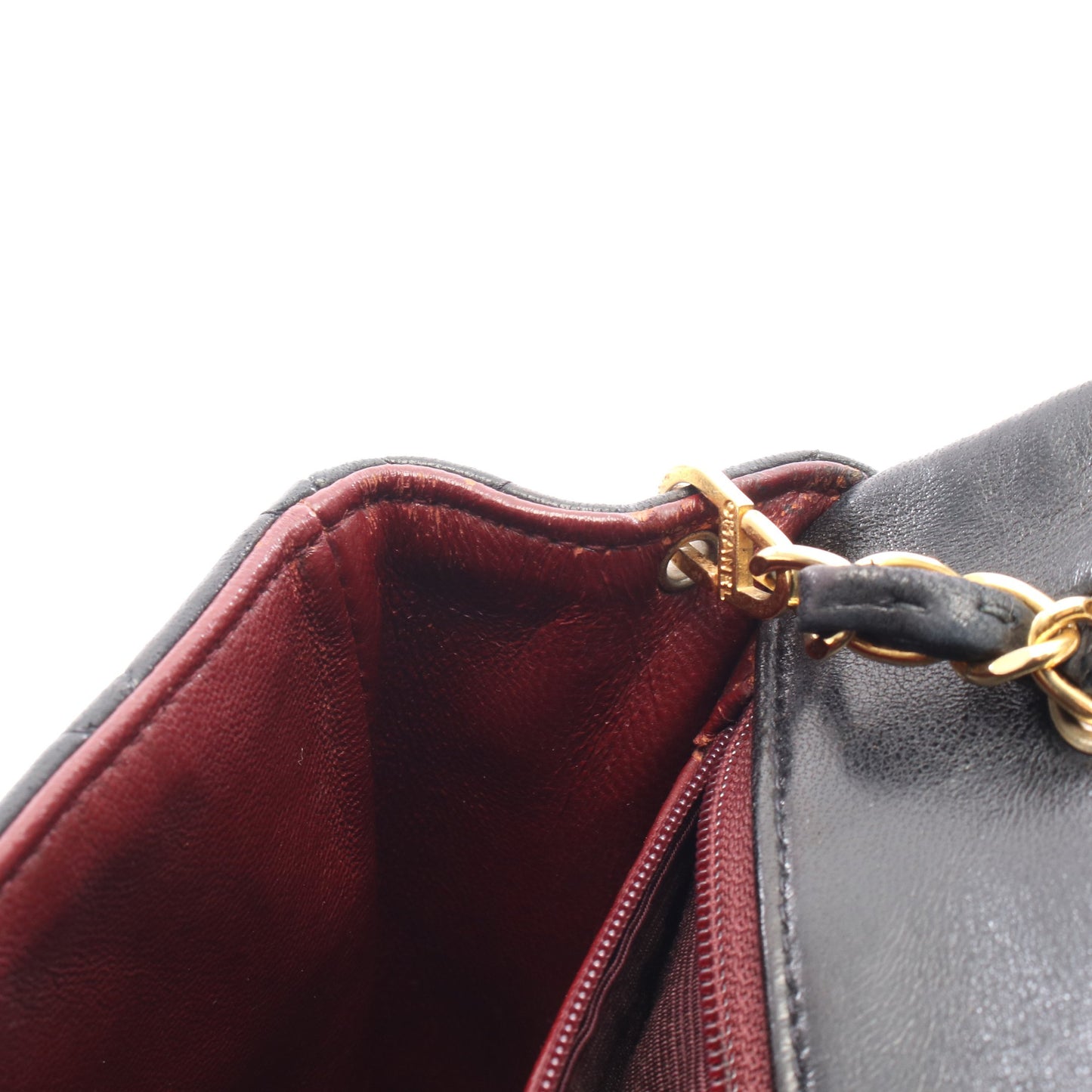 ミニマトラッセ20 チェーンショルダーバッグ ラムスキン ブラック ゴールド金具 シャネル