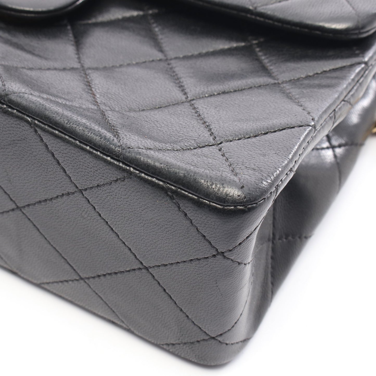 ミニマトラッセ20 チェーンショルダーバッグ ラムスキン ブラック ゴールド金具 シャネル