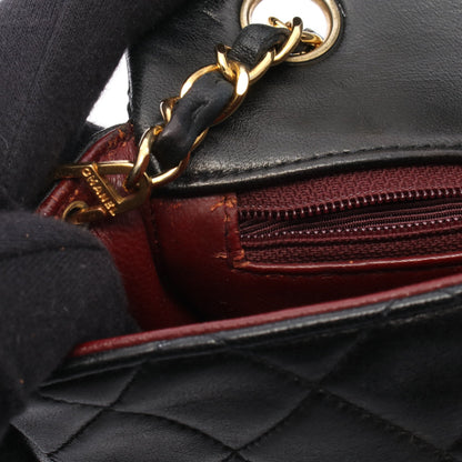 ミニマトラッセ20 チェーンショルダーバッグ ラムスキン ブラック ゴールド金具 シャネル