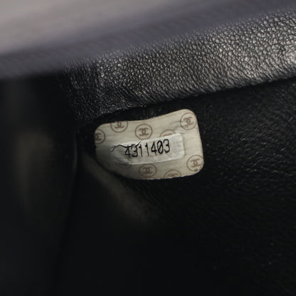 マトラッセ ダイアナフラップ チェーンショルダーバッグ ラムスキン ブラック ゴールド金具 シャネル