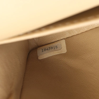 マトラッセ Wフラップ Wチェーンショルダーバッグ ラムスキン ベージュ ゴールド金具 シャネル