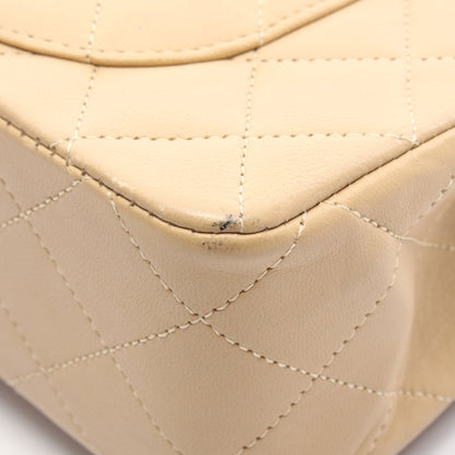 マトラッセ Wフラップ Wチェーンショルダーバッグ ラムスキン ベージュ ゴールド金具 シャネル
