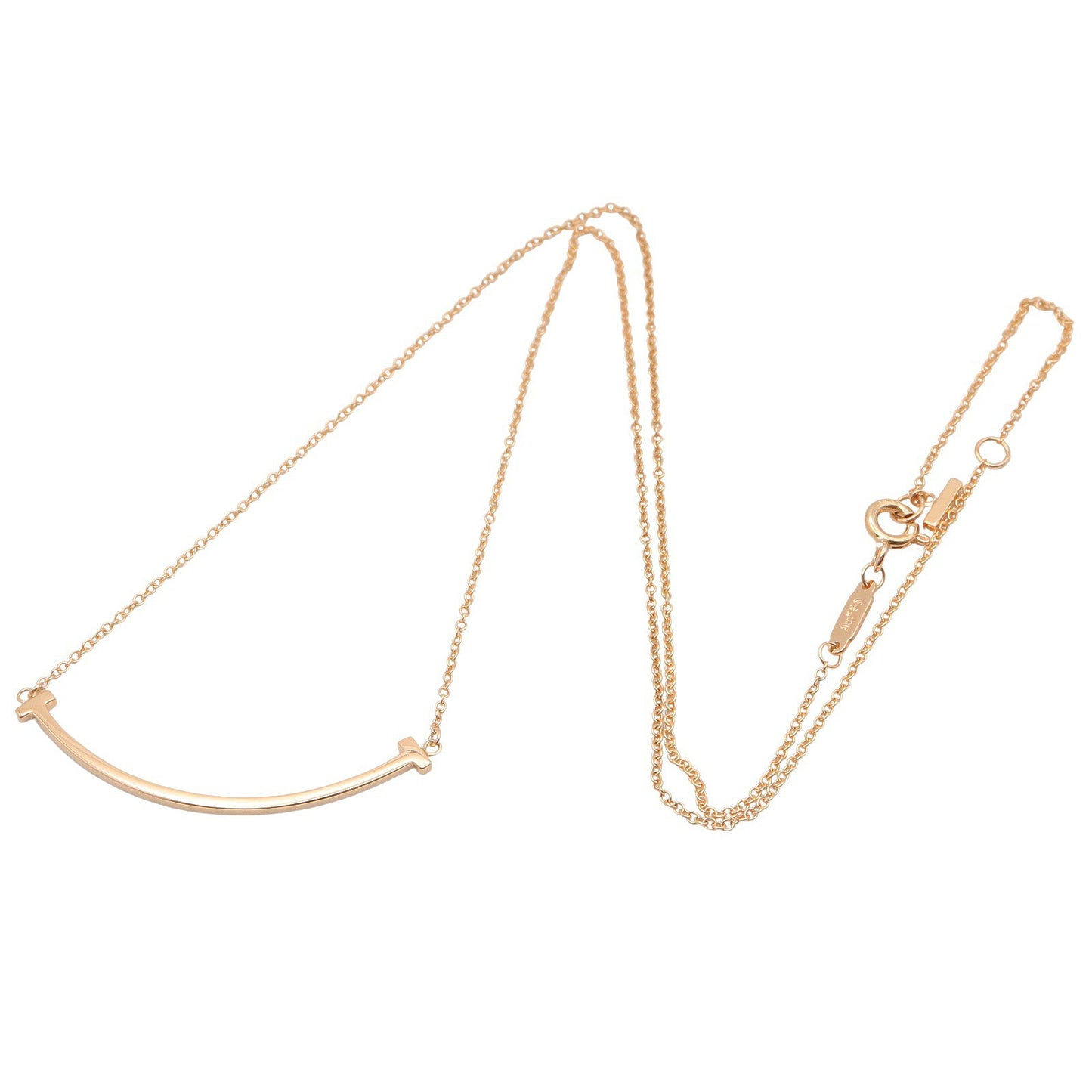 Tスマイル ネックレス スモール ネックレス K18PG ゴールド ピンクゴールド ティファニー アクセサリー TIFFANY & Co.