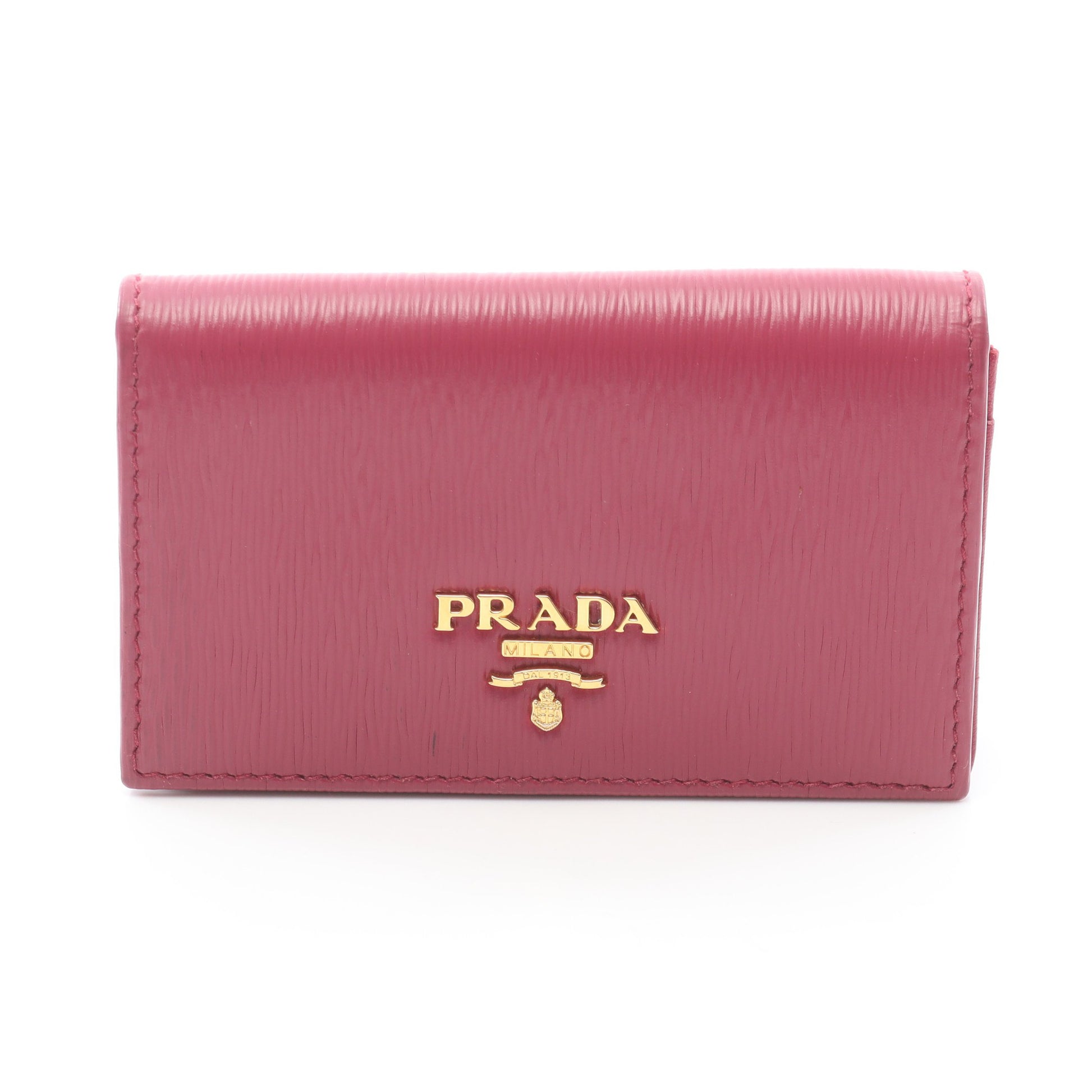 カードケース 名刺入れ レザー ピンクパープル プラダ 財布・小物 PRADA