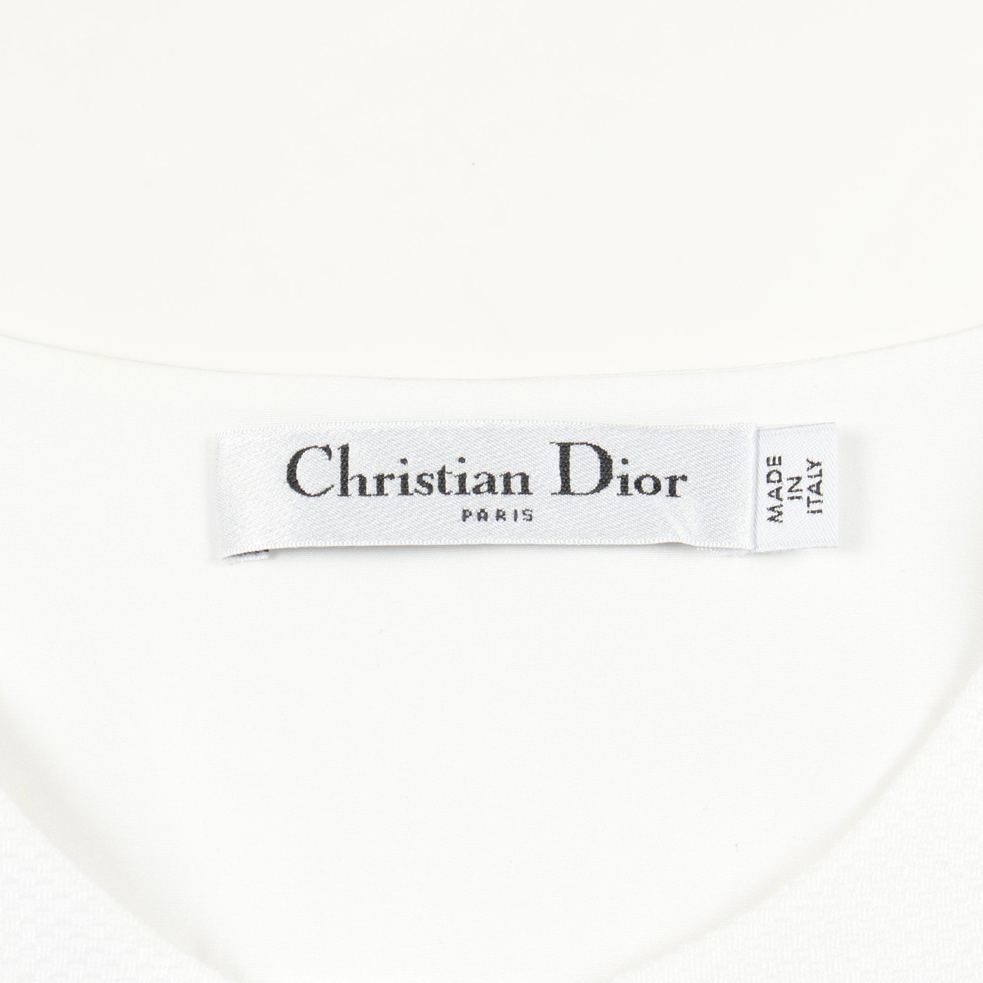 BEE刺繍 ノースリーブ ブラウス コットン ホワイト クリスチャンディオール トップス Christian Dior