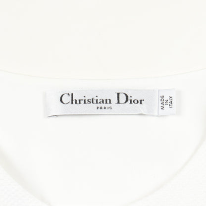 BEE刺繍 ノースリーブ ブラウス コットン ホワイト クリスチャンディオール トップス Christian Dior