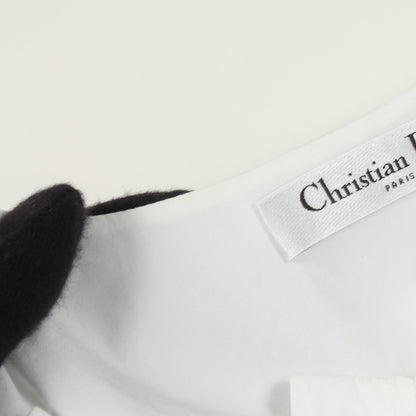 BEE刺繍 ノースリーブ ブラウス コットン ホワイト クリスチャンディオール トップス Christian Dior