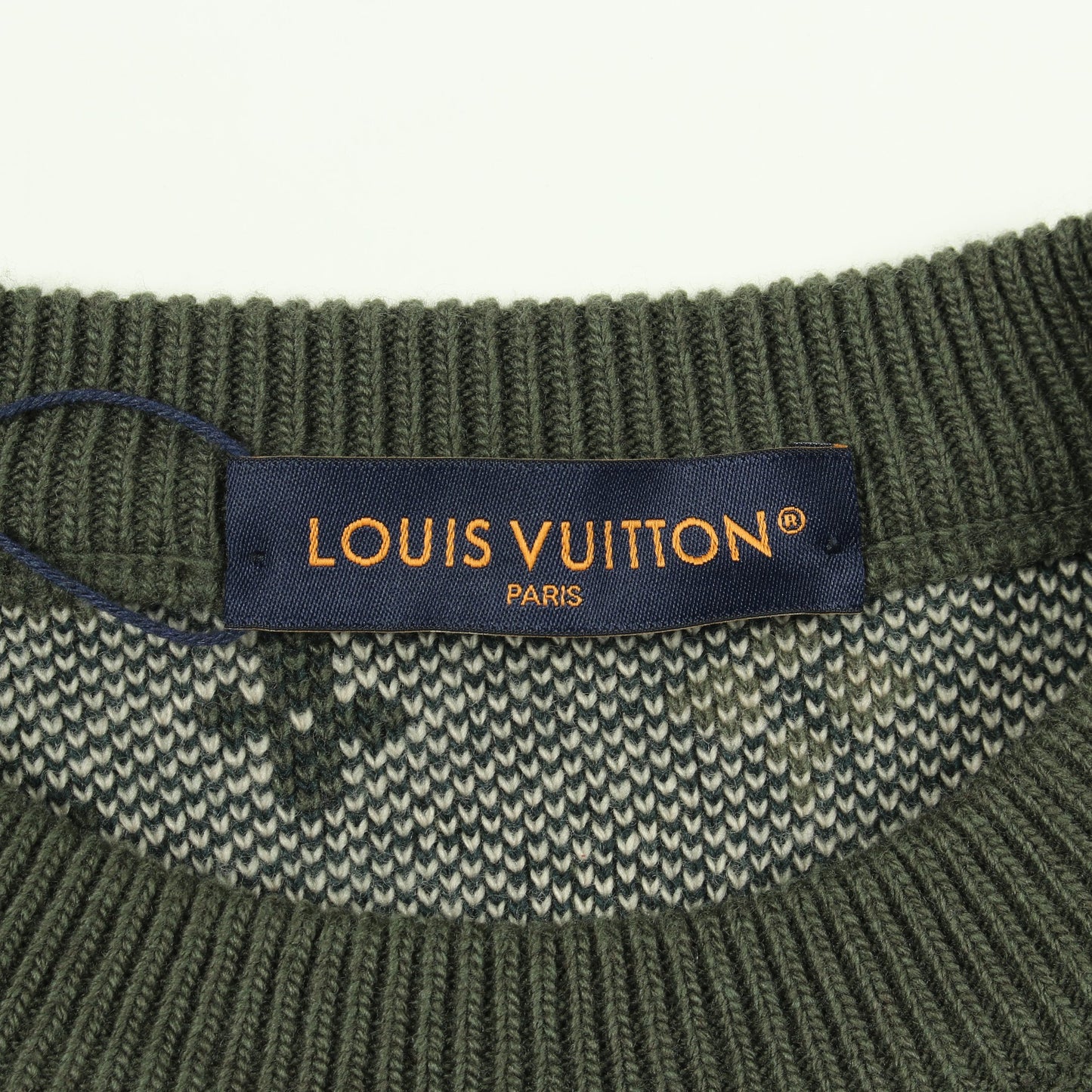 モノグラム プルオーバー ニット ウール カシミヤ カーキグリーン ルイヴィトン トップス LOUIS VUITTON