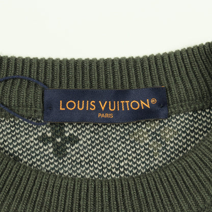 モノグラム プルオーバー ニット ウール カシミヤ カーキグリーン ルイヴィトン トップス LOUIS VUITTON