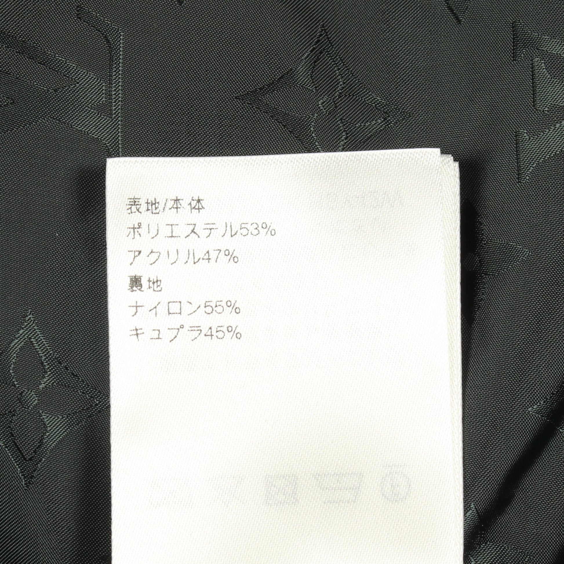 レザーパッチ フリースブルゾン ジャケット ダークグリーン ルイヴィトン アウター LOUIS VUITTON