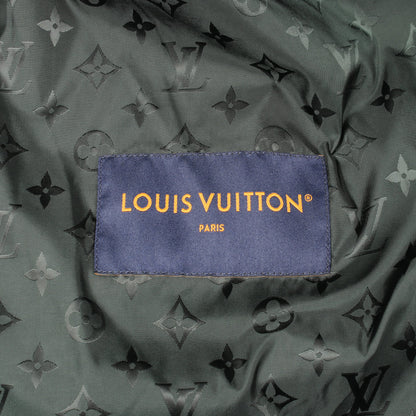 レザーパッチ フリースブルゾン ジャケット ダークグリーン ルイヴィトン アウター LOUIS VUITTON