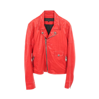 CRETIN クリティン ライダースジャケット レザー レッド クロムハーツ アウター Chrome Hearts