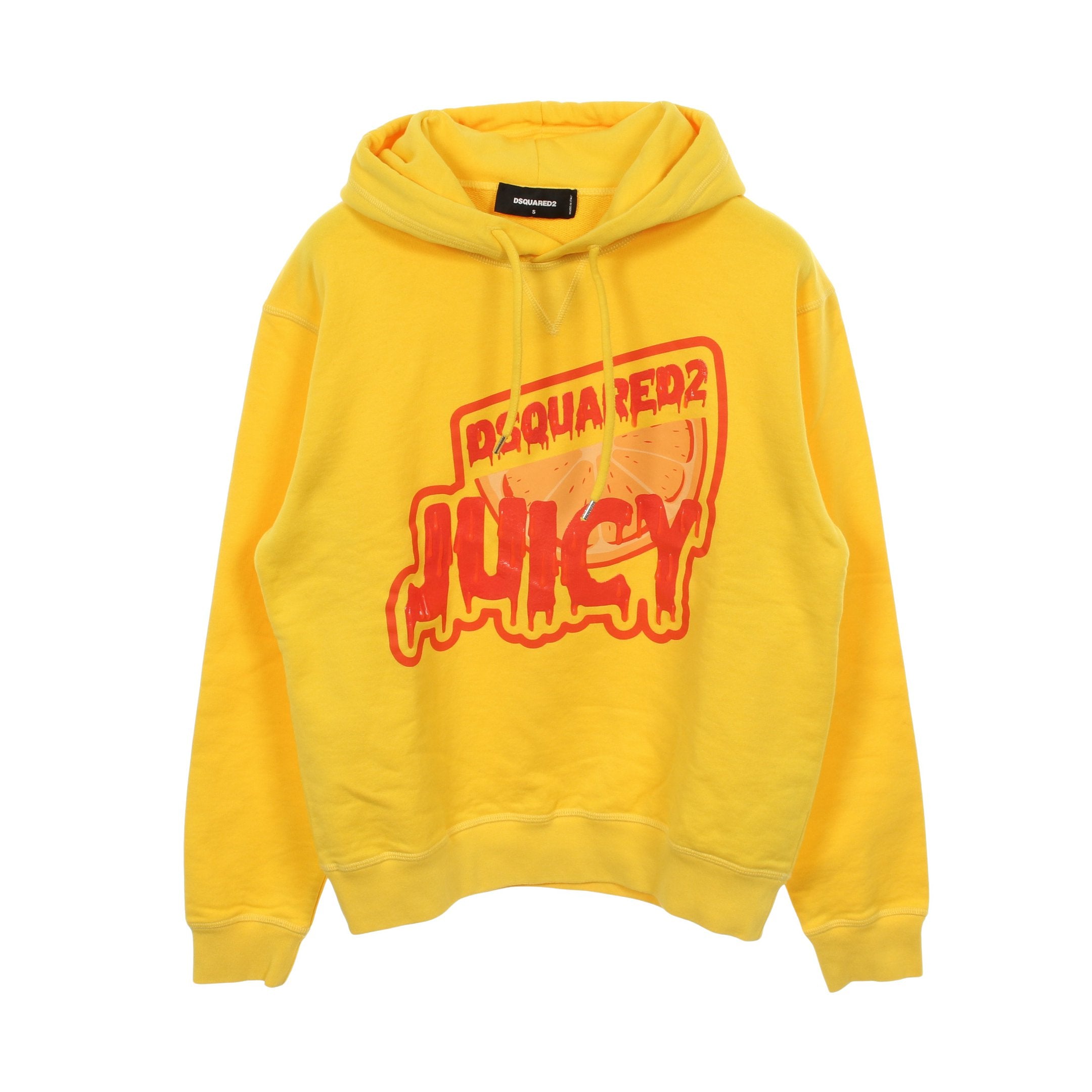 良品 23SS DSQUARED2 ディースクエアード ジップパーカー S75HG0089 サイズXS イエロー レディース 古着 中古 USED DSQUARED2 - 良品 23SS DSQUARED2 ディースクエアード ジップパーカー