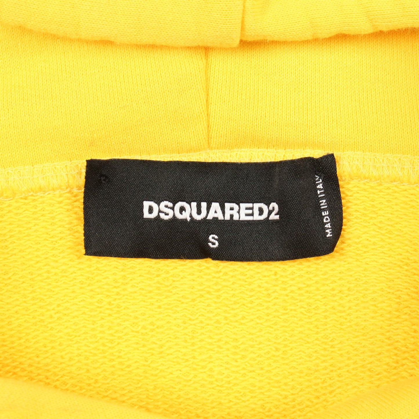 オレンジ プルオーバーパーカー コットン イエロー ディースクエアード トップス DSQUARED2